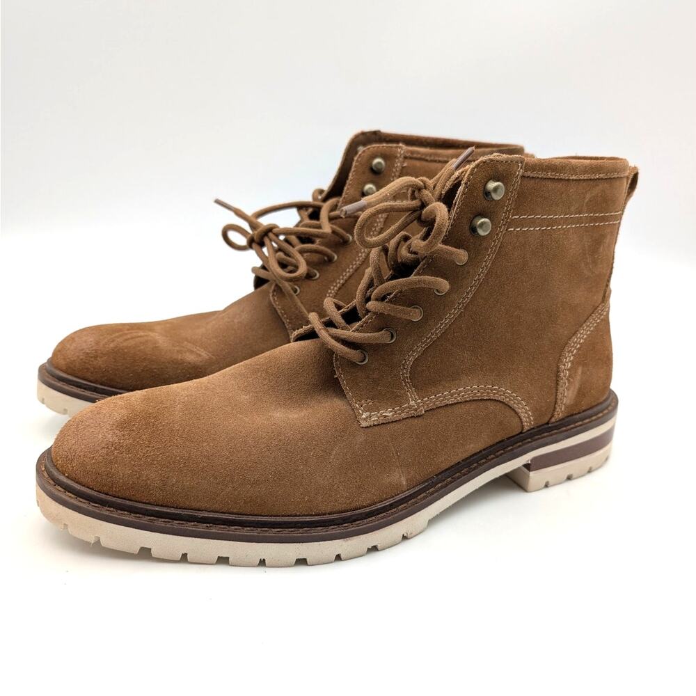Johnston & Murphy Barrett Lace-Up Boots Round Toe Men's Tan Size US9M EU42